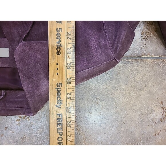 I.E. Jacket Sz 12 & Pants Sz 14, Suit 100% SUEDE Leather, EGGPLANT, Wms NWT - Picture 16 of 16